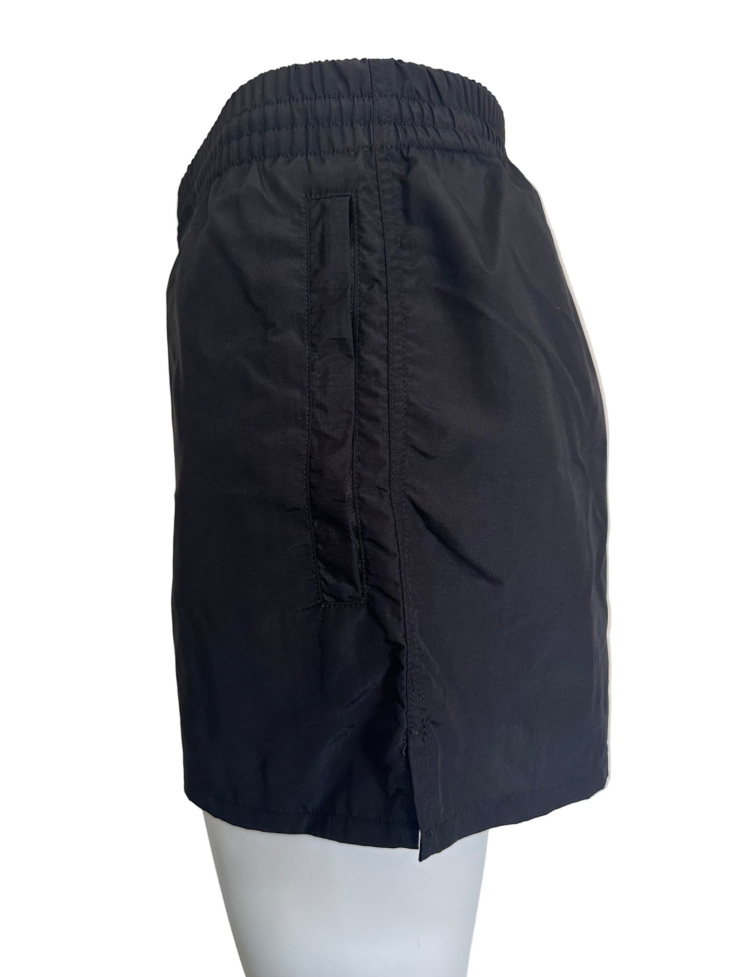 Black Running Shorts w/ Zippered Side Pockets MADE IN USA