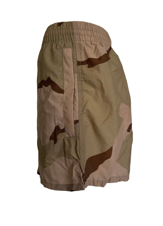 Desert Camo Training Shorts w/ Zippered Side Pockets MADE IN USA