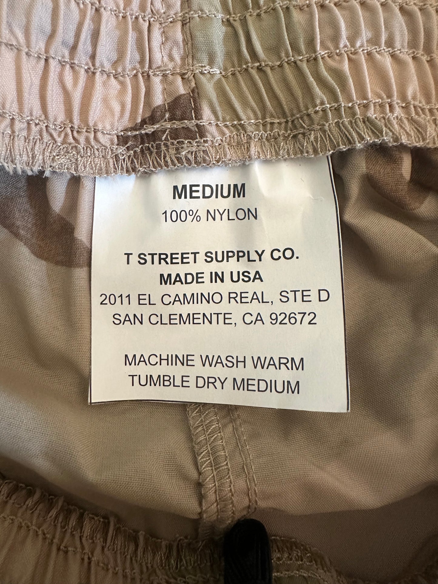 Desert Camo Training Shorts w/ Zippered Side Pockets MADE IN USA