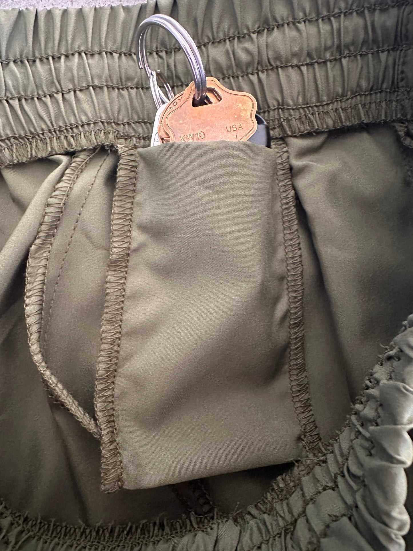 USMC PT Shorts w/ Zippered Side Pockets OD Green MADE IN USA