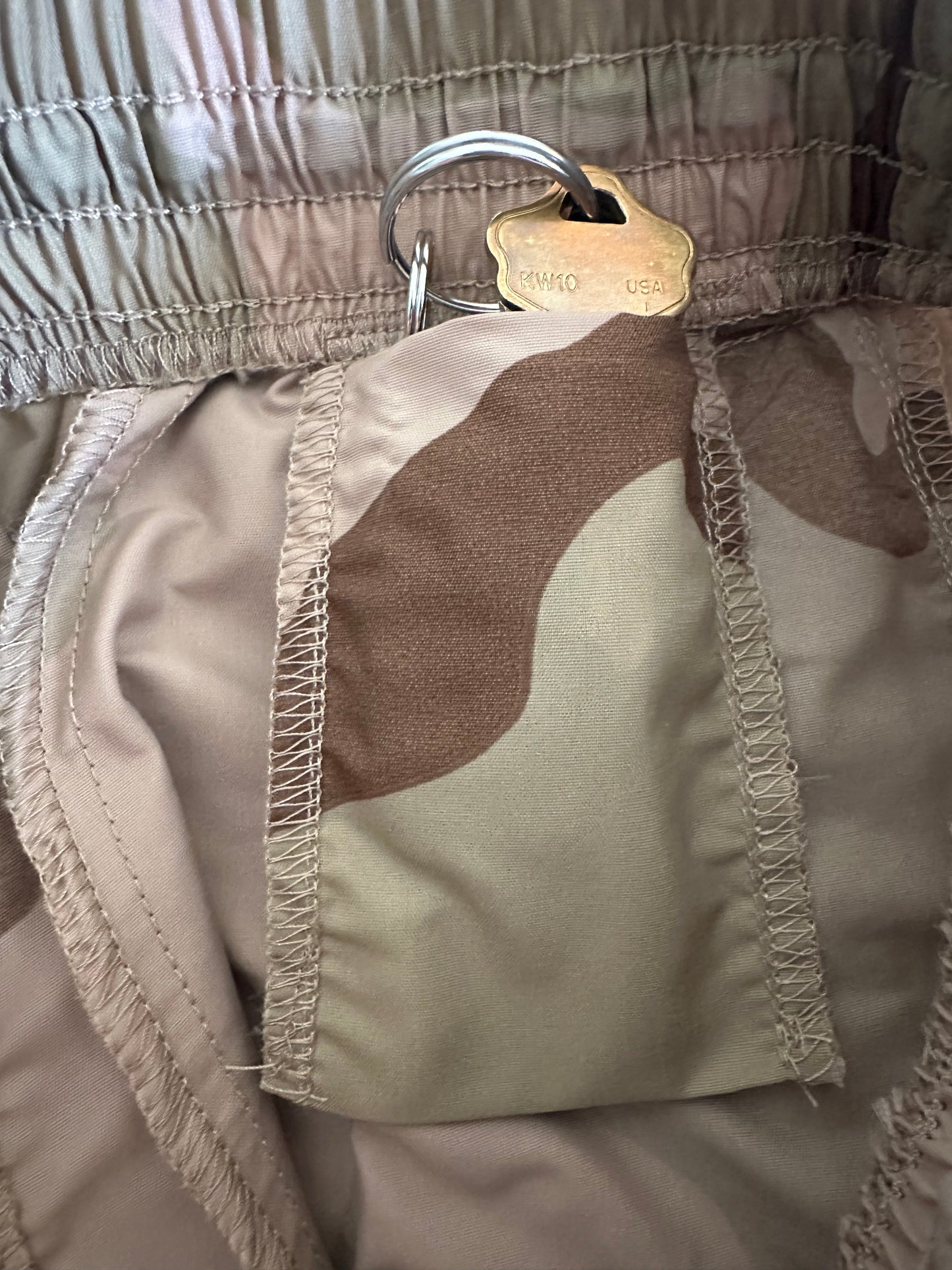 Desert Camo Training Shorts w/ Zippered Side Pockets MADE IN USA