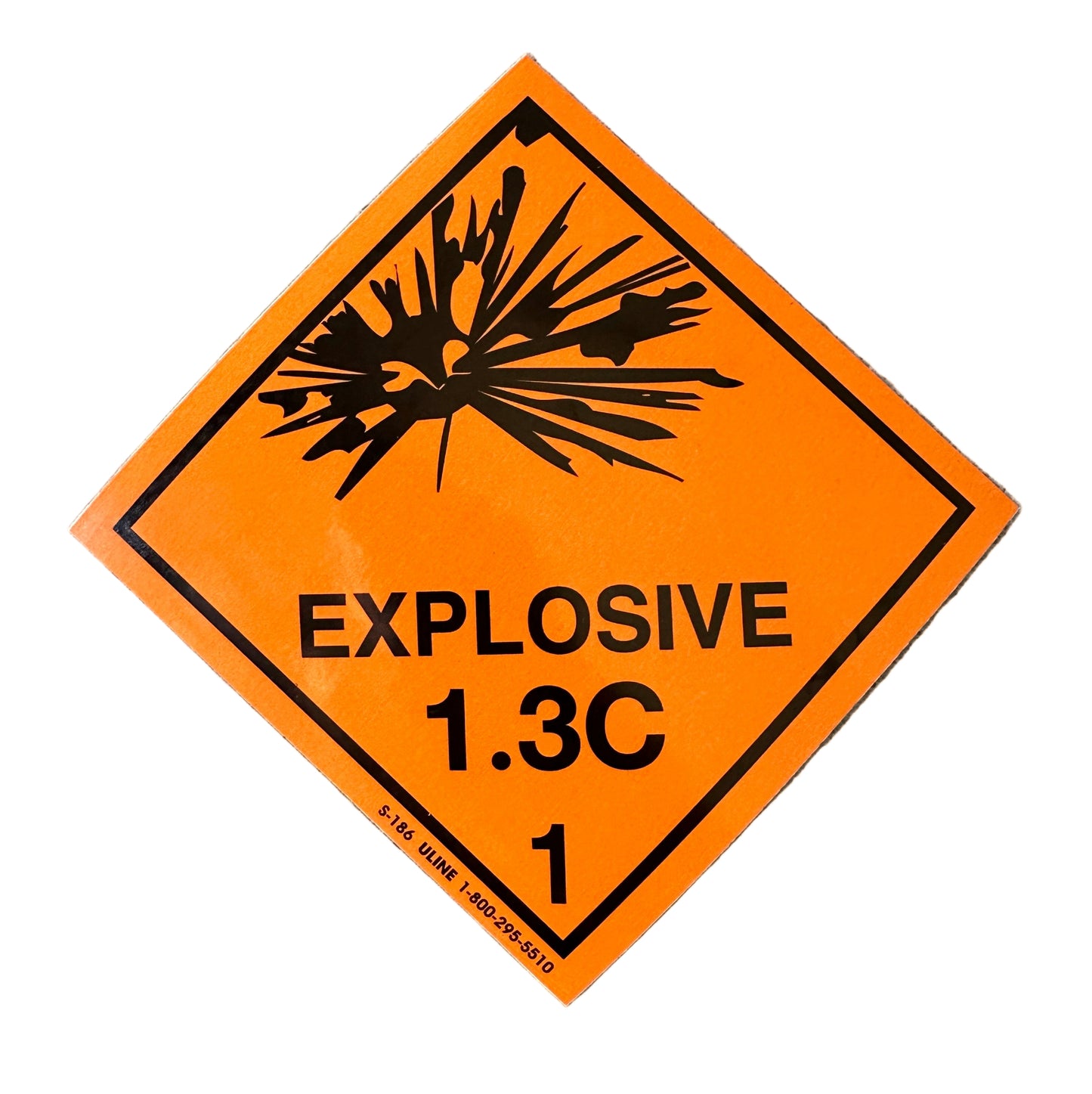Genuine EXPLOSIVE Warning Label Sticker 4x4" Decal